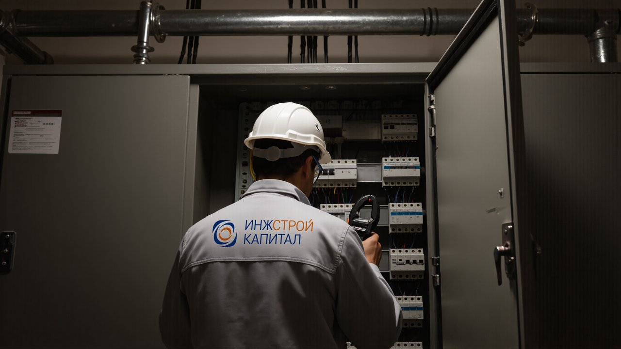 Измерения токоизмерительными клещами в электрощитовой при энергоаудите