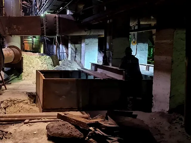 Здание обжиговой машины, Лебединский ГОК — техническое обследование