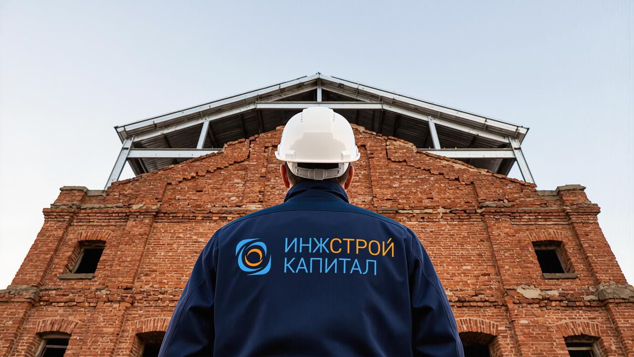 Надстройка стального каркаса над старым кирпичным зданием
